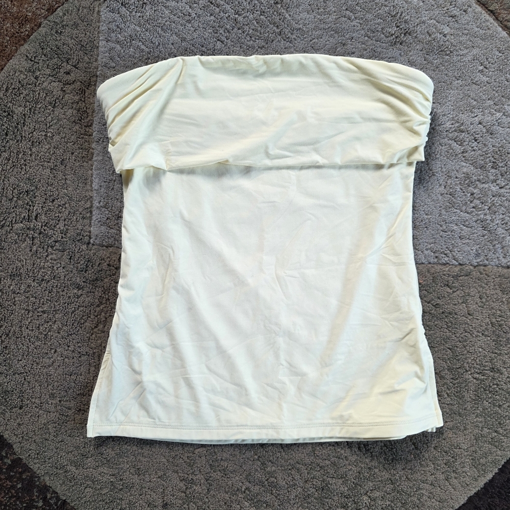 Elegant Cream Strapless Top